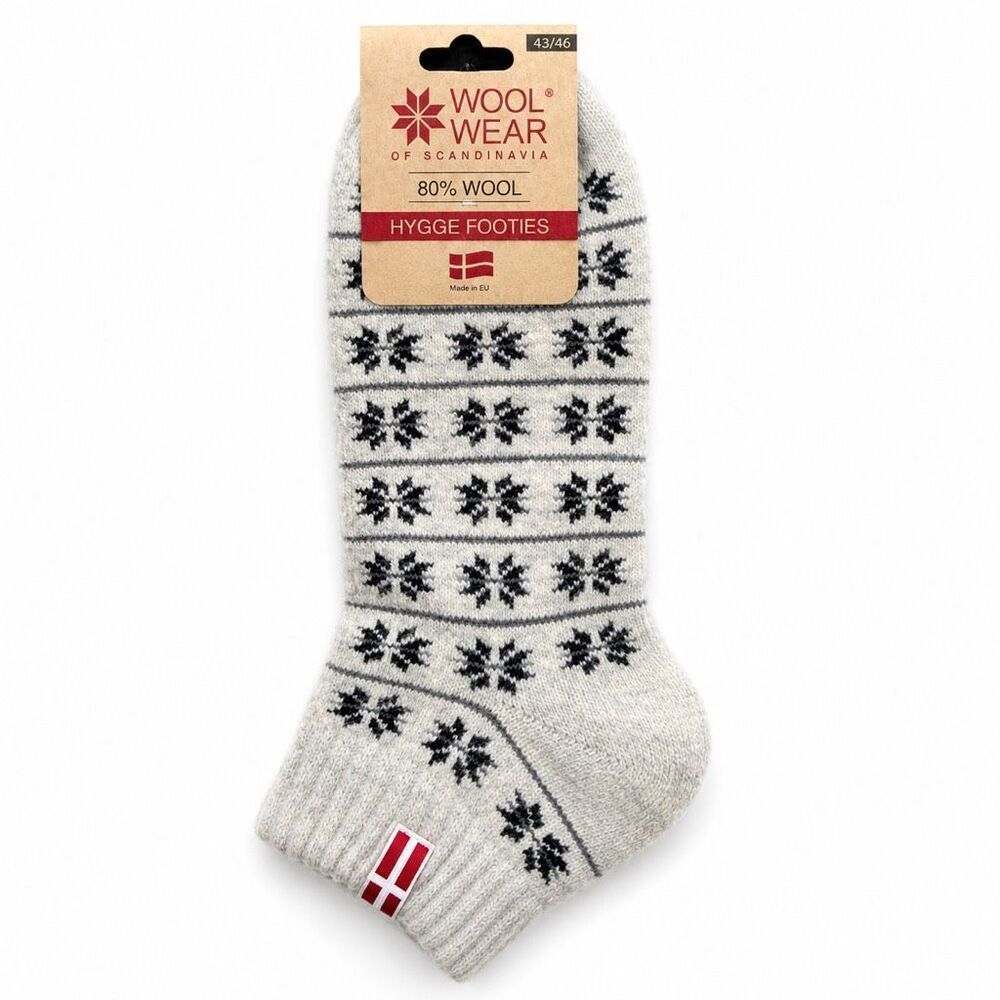Woolwear Scandinavia Hygge Footies 80% Wool Socks Nordic Winter NWT Men 10–13 US